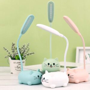 Hot Cartoon Cute Pet Animal Pet Usb Recharge Battery Led Table Night Light Child Eye Protection Warm White Desk Lamp Night Light