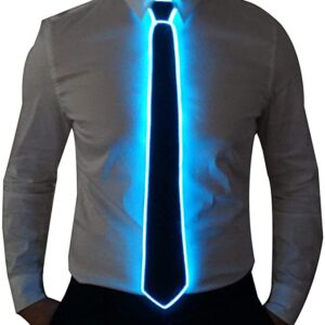 Men Gift EL Wire Black Ties Wedding Party Decor Neon LED Luminous Bow Neck Tie Ties For Men Boys Kids
